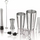 Set koktejlesh Kinghoff KH 1708, 9 pjesë, 600 750 ml, çelik inox