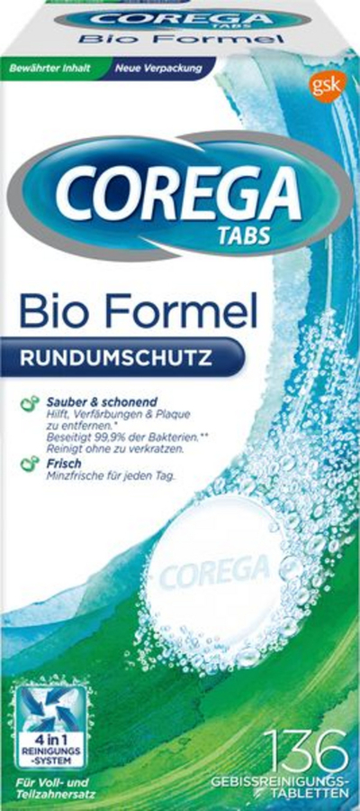 Tableta për gojë Corega Tabs Bio (ACTION-0177), 136 tableta