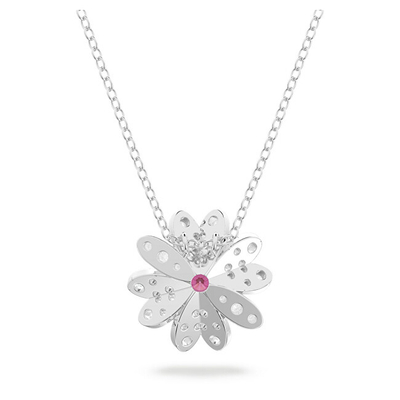 Qafore për femra Swarovski, e argjendtë/rozë/transparente