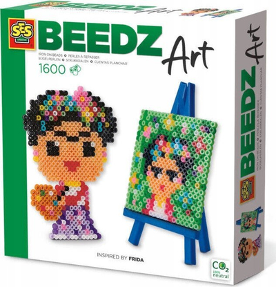 Set kreativ me rruza SES Creative Beedz Mini Artist Frida, 1600 rruza, mozaik, shumëngjyrësh
