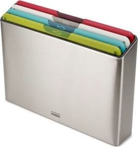 Set dërrasash prerëse Joseph Joseph Folio Icon Steel, 4 copa, me kuti çeliku inox, shumëngjyrësh