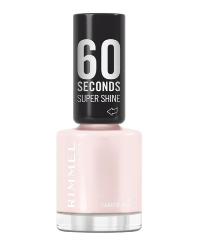 Llak thonjsh Rimmel London 60 Seconds Super Shine 108 Cameo Rose, 8ml, rozë e hapur