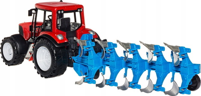 Lodër traktor Macyszyn Power Max 320, me plug, i kuq