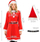 Kostum festash Malatec 22702 Mrs Claus, për të rritme, i kuq