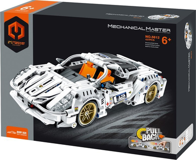 Set blloqe për ndërtim IM.Master Super Car, 437 copa, me funksion pull back, i bardhë