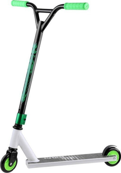 Trotinet freestyle Skate Pro SP0722 për truke, deri 100 kg, i zi me jeshile
