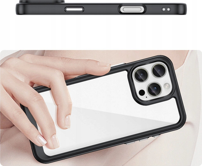 Mbrojtëse telefoni Outer Space Case për iPhone 16 Pro Max, kornizë e verdhë, e zezë