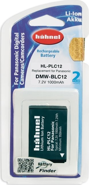 Bateri rikarikushme Hahnel HL-PLC12, për Panasonic, 1000mAh, gri