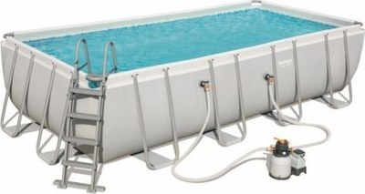 Pishinë kopshti Bestway Steel Pro Max 56466, 549x274x122 cm, set 19 në 1, gri