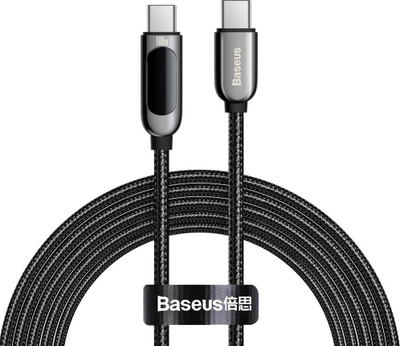 Kabllo USB C në USB C Baseus, 1m, 100W 5A, e zezë