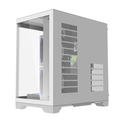 Kuti kompjuteri Darflash FT350, 5 ventilatorë ARGB, xham i temperuar, e bardhë