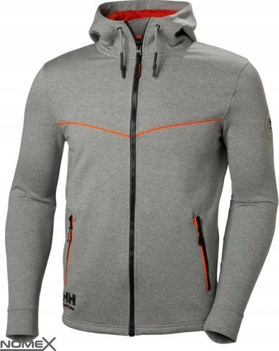 Bluzë me kapuç Helly Hansen Chelsea Evolution, pambuk, për burra, gri