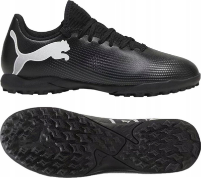 Këpucë futbolli Puma Future 7 Play TT Jr 107737 02, për kalamaj, për bar sintetik, të zeza