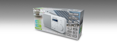 Компактно радио Muse M-109 DBW, преносливо, бело