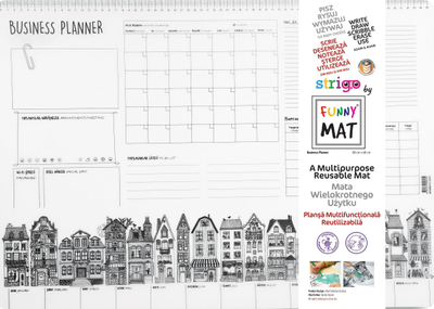 Planner javor për tavolinë Colour Business, i ripërdorshëm, 68 x 48 cm, shumëngjyrësh