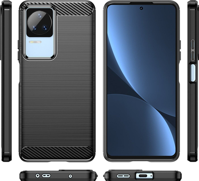 Kllëf telefoni Xiaomi Poco F4 5G, TPU, me pamje karboni, i zi