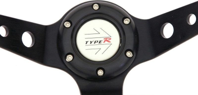 Volan MTuning Steering Wheel Pro 350mm, offset 80mm, lëkurë, i zi