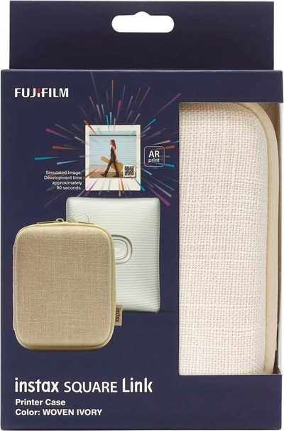 Çantë mbrojtëse Fujifilm Instax SQUARE Link për printer telefonit, Woven Ivory