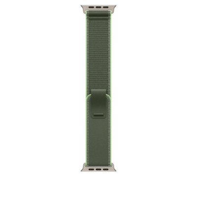 Apple Watch 49mm Loop, Green/Neon Trail Loop, M/L, Natural Titanium Finish