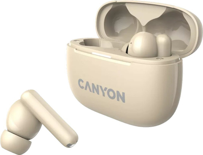 Kufje pa tela Canyon OnGo TWS 10, Bluetooth, TWS, bezhë