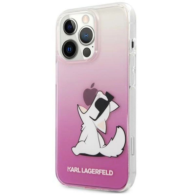 Maskë telefoni Karl Lagerfeld KLHCP14XCFNRCPI për iPhone 14 Pro Max, hardcase, rozë