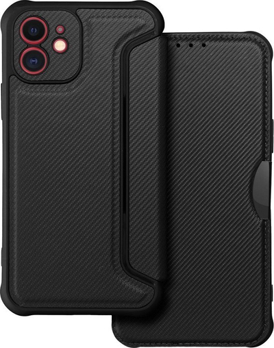 Mbulesë telefoni OEM RAZOR Book Flip Case për iPhone 12, me kapak, e zezë