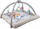 Tapet loje për bebe Canpol Plush Educational Mat Safari, me harqe dhe lodra varëse, gri shumengjyrësh