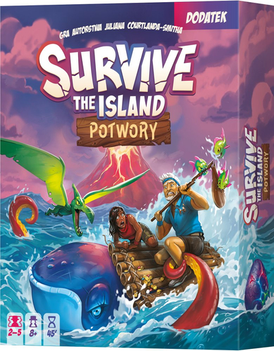 Zgjerim loje tavoline Survive the Island Monsters, 2 deri në 5 lojtarë, mosha 8+