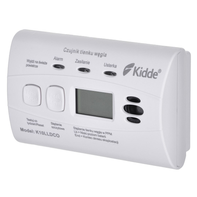 Detektor monoksidi karboni Kidde K10LLDCO, ekran LCD, bateri 10 vjeçare, i bardhë