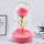 Stoli dekorativ Eternal Crystal Rose, dome me LED, 14x8cm, rozë