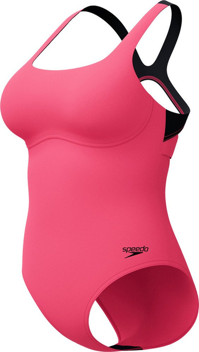 Kостим за пливање за жени Speedo Racerback, Endurance+ Max, розов