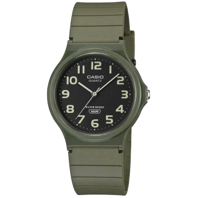 Рачен часовник Casio MQ24UC-3B, кварц, отпорен на вода, мат зелена боја
