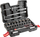 Сет алат Top Tools 38D550, 47 парчиња, глави 1/4" и 1/2", црна пластична кутија