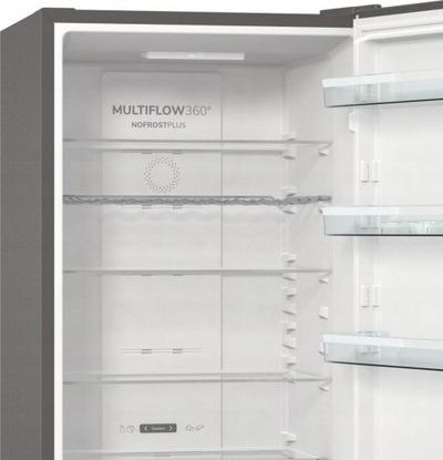 Frigorifer Gorenje NRK620CA2XL4, NoFrost, 200 cm, inox argjendtë