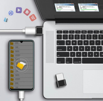 Adapter USB C në USB A 2.0, OTG, ngjyrë e zezë