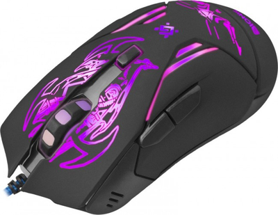 Maus gaming Defender Bionic GM-250L, 3200 DPI, me kabllo USB, i zi me ndriçim