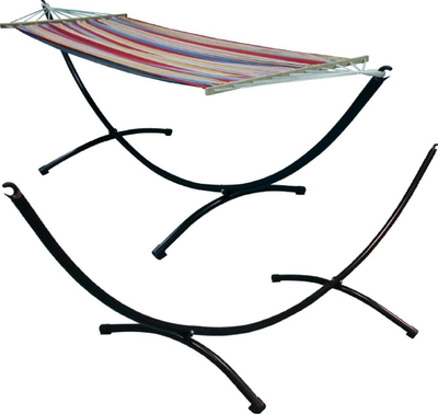 Kornizë metalike për lëkundëse, 295x95x100 cm, kapacitet 150 kg, e zezë