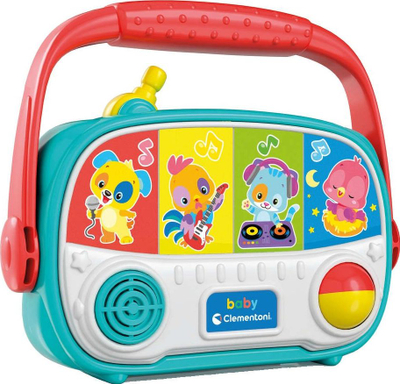 Lodër muzikore Clementoni Baby Radio, efekte zanore, për beba 10m+, shumëngjyrëshe