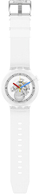 Orë dore për femra Swatch Big Bold SB01K100, e bardhë