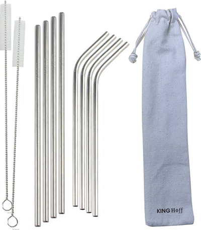 Set pipa metali KingHoff, 8 copë
