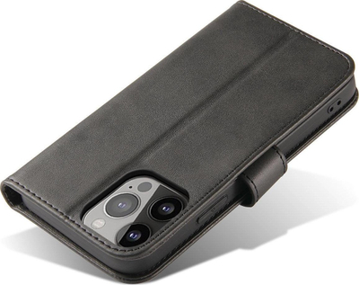 Këllëf magnetik me kapak dhe portofol Realme 11, lëkurë sintetike, me stand, i zi