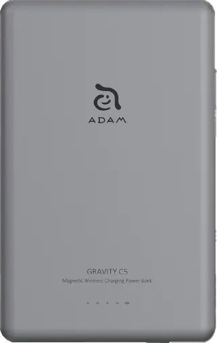 Магнетен надворешен полнач Adam Elements GRAVITY C5, 5000mAh, безжичен, сив