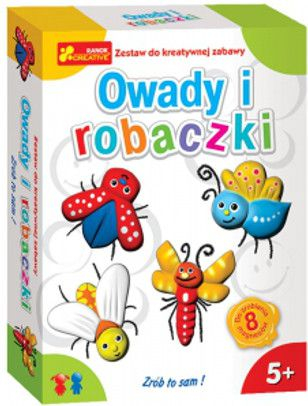 Set kreativ Ranok Creative Insects and Bugs, gips DIY, figurina dhe magnete, multicolor