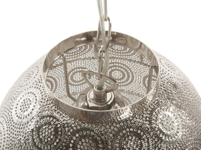 Lampë varëse MARINGA, metal, stil maroken, argjend