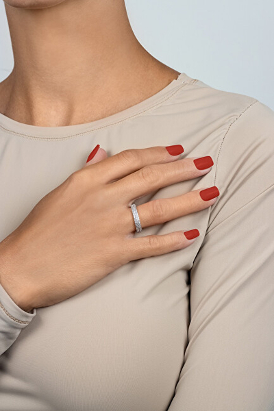 Unazë për femra Brilio Silver, e argjendtë/transparente