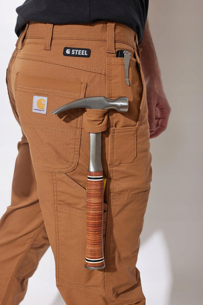 Pantallona pune Carhartt Steel Rugged Utility, për burra, masa 32 34, kafe