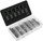 Set kapse metalike Neo 19-159, 600 copë, për plastikë, argjendi