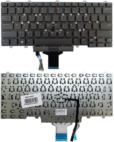 Tastierë laptopi Dell Latitude, US layout, me trackpoint, e zezë