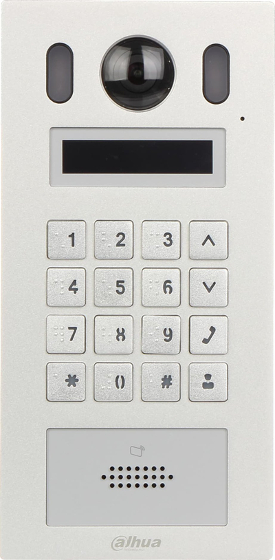 Terminal accessi me tastierë, kamerë 2MP HD, PoE, IP65 IK08, argjendtë