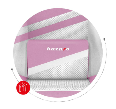 Karrige gaming Huzaro Force 4.4 Pink Mesh, ergonomike, mban deri 130 kg, rozë me të bardhë